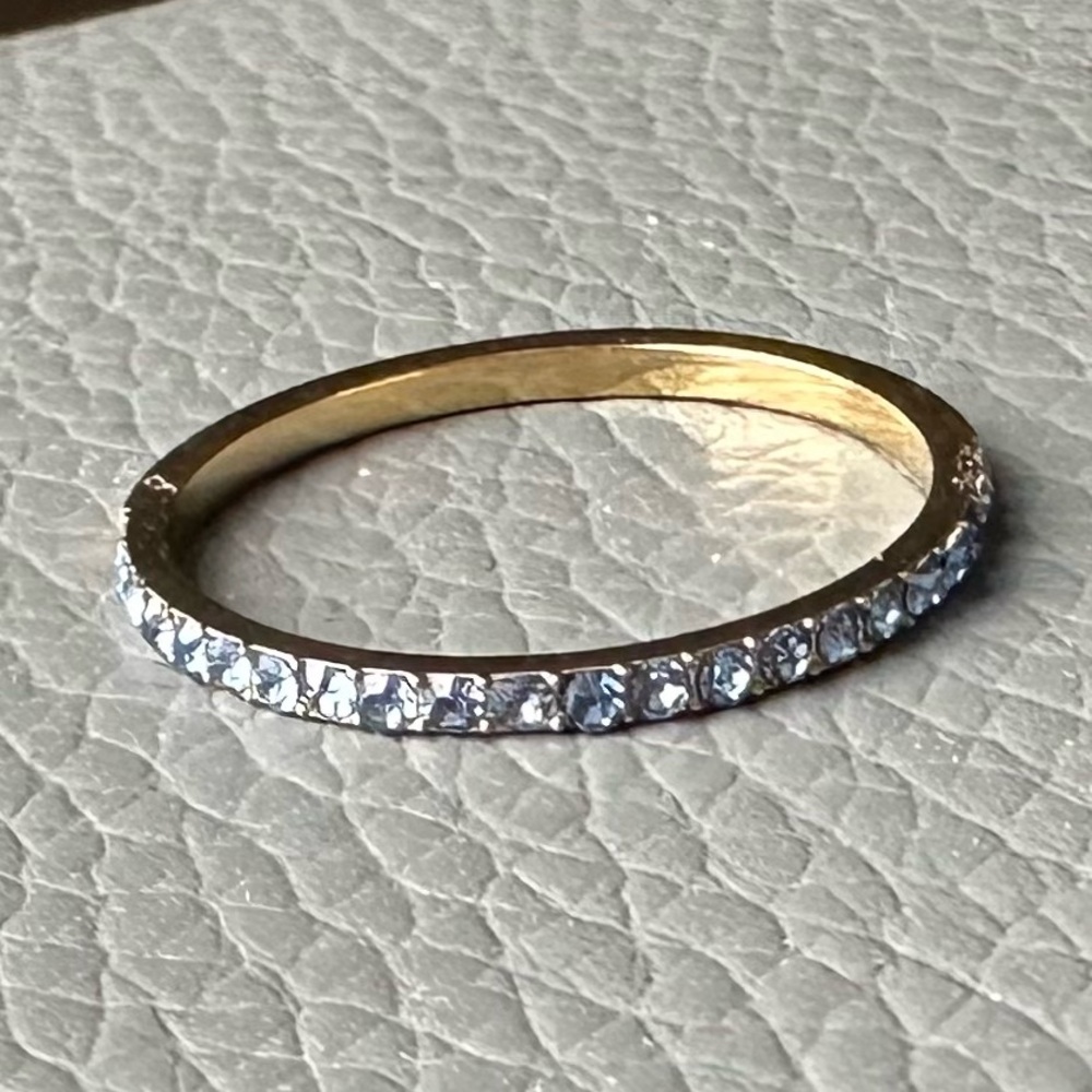 Dainty March Aquamarine Birthstone Ring